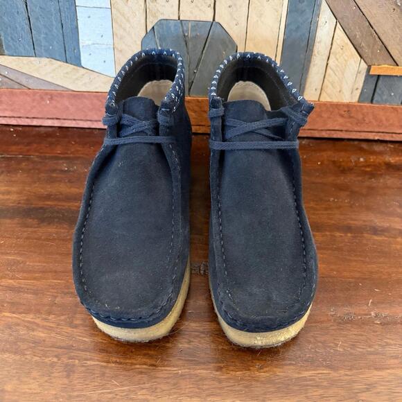 Clarks‎ Originals Wallabee Boot Navy Sashiko Suede - Men\'s Size 7 main image 3